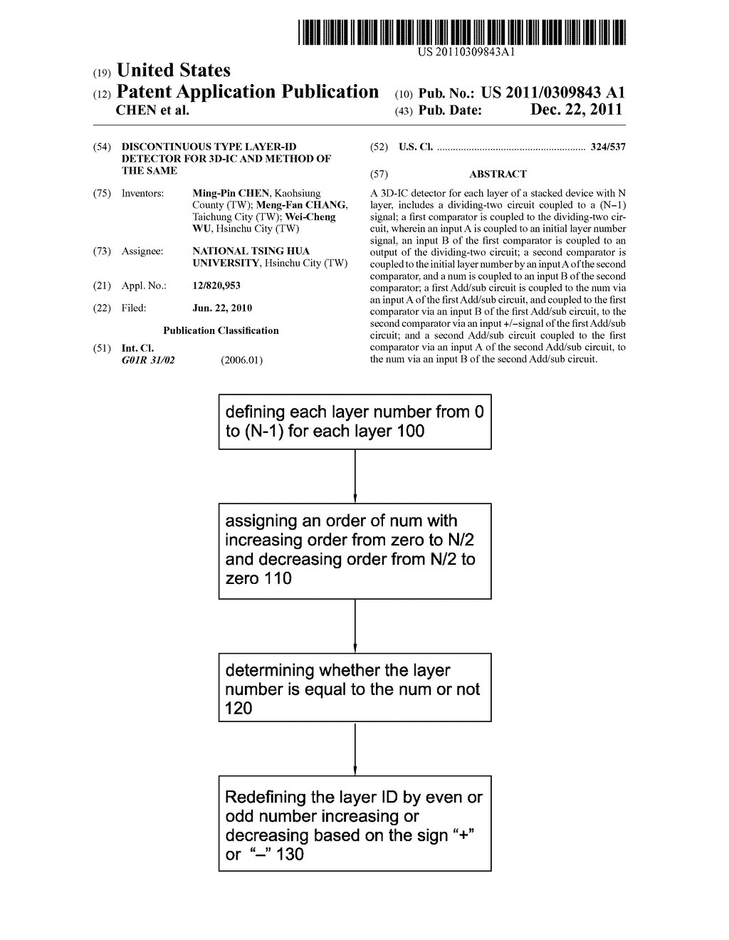 Discontinuous Type Layer-ID Detector For 3D-IC And Method of The Same - diagram, schematic, and image 01