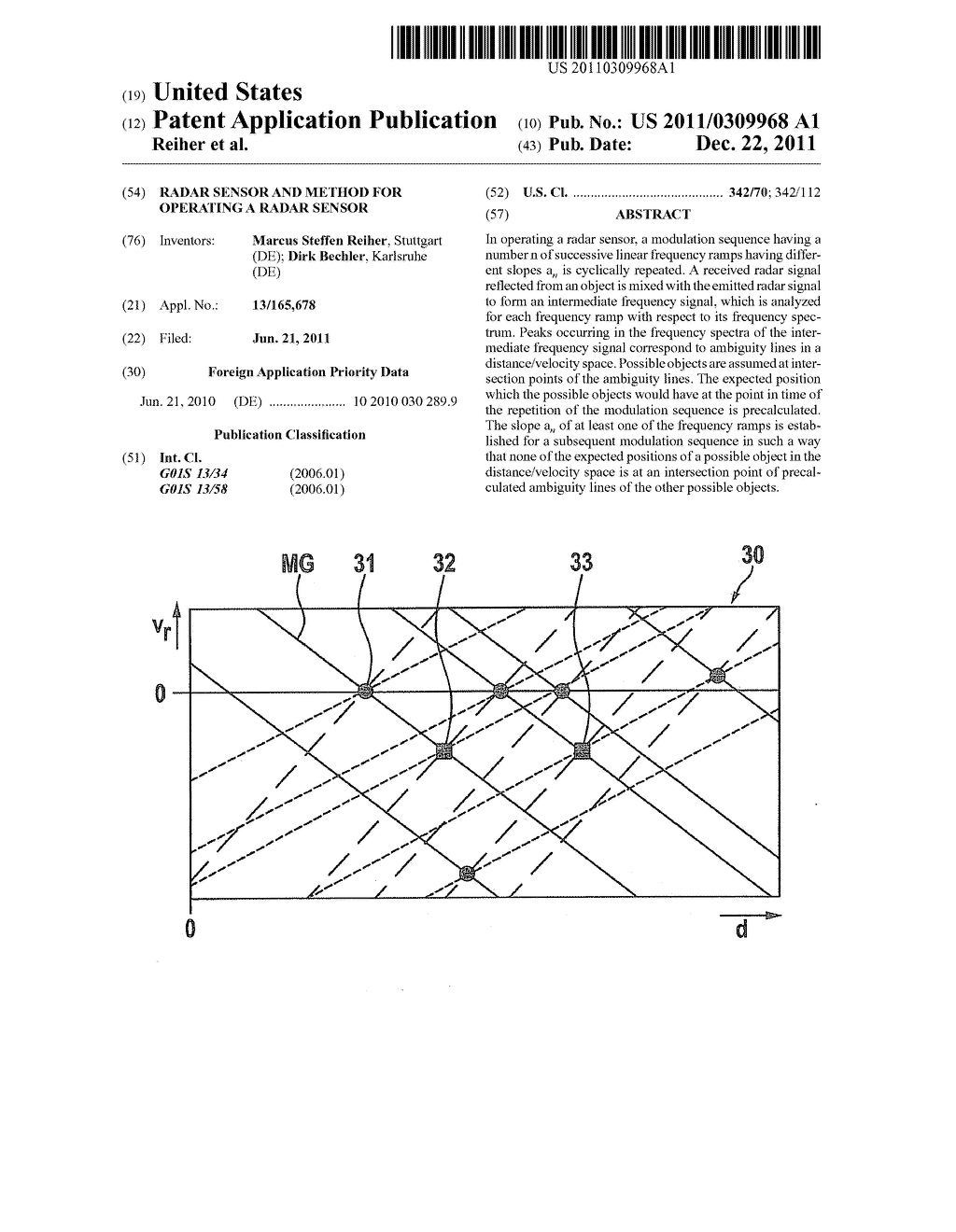 RADAR SENSOR AND METHOD FOR OPERATING A RADAR SENSOR - diagram, schematic, and image 01