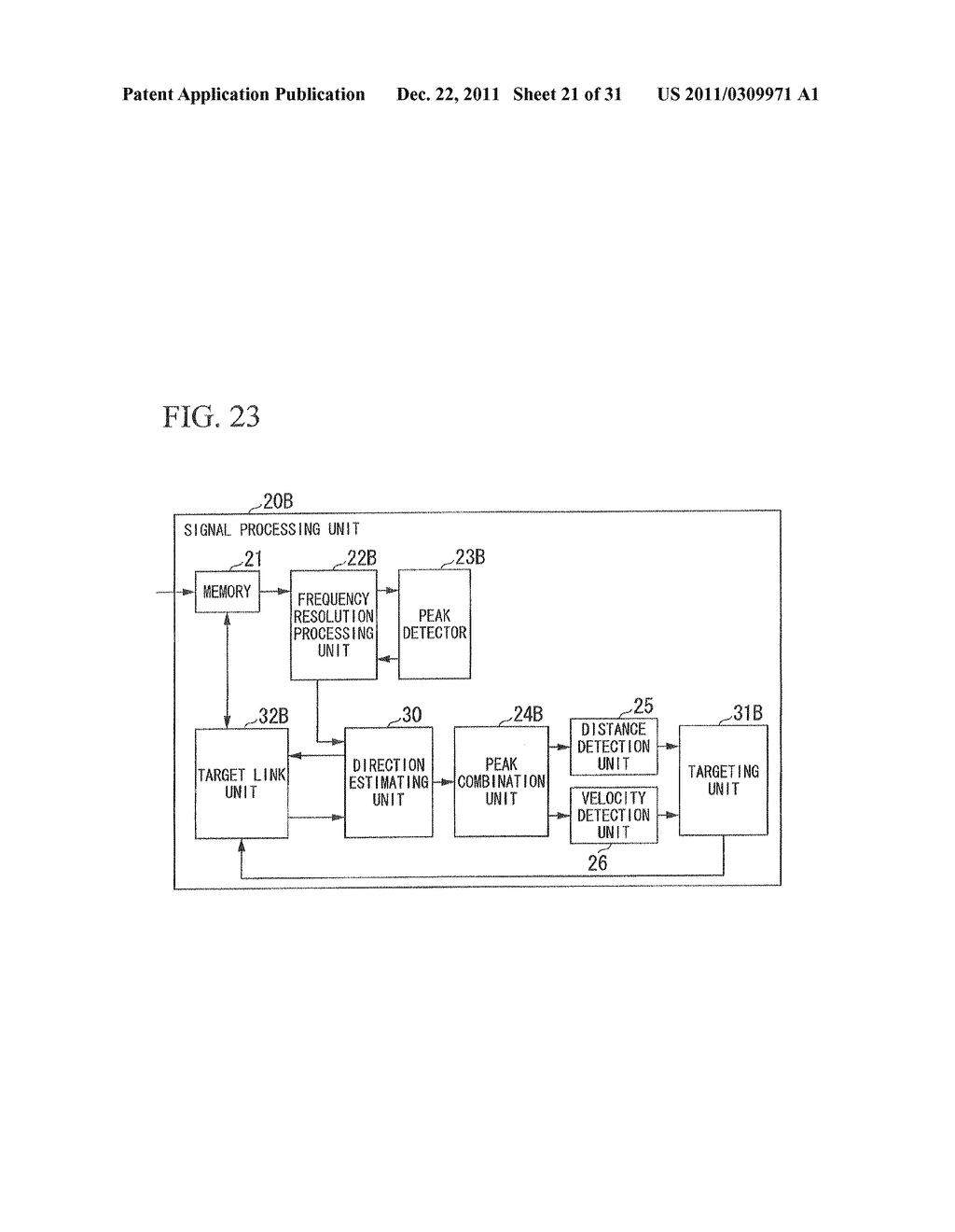 ELECTRONIC SCANNING RADAR APPARATUS, RECEIVING WAVE DIRECTION ESTIMATING     METHOD, AND COMPUTER-READABLE STORAGE MEDIA STORING RECEIVING WAVE     DIRECTION ESTIMATION PROGRAM - diagram, schematic, and image 22