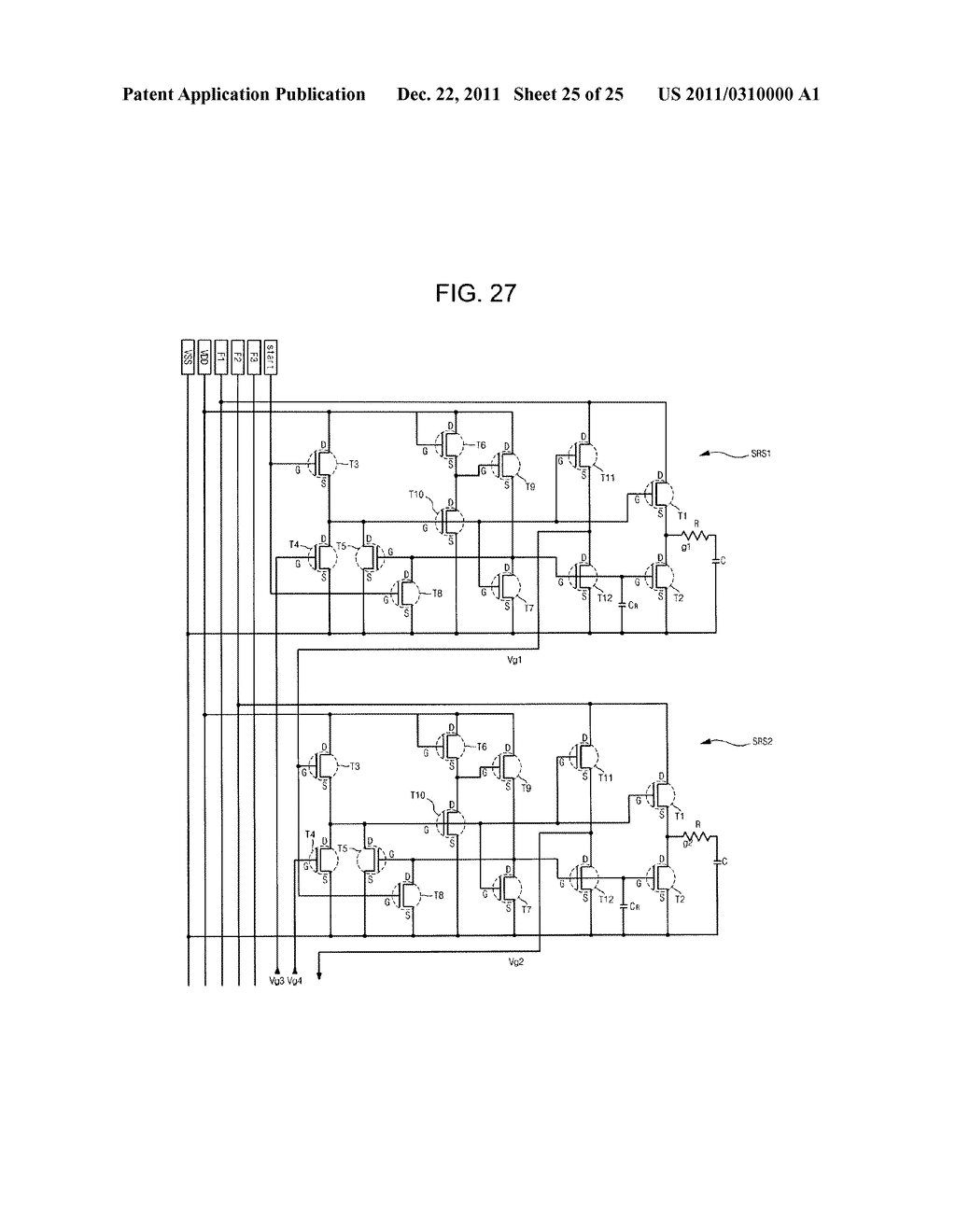 DRIVING CIRCUIT INCLUDING SHIFT REGISTER AND FLAT PANEL DISPLAY DEVICE     USING THE SAME - diagram, schematic, and image 26