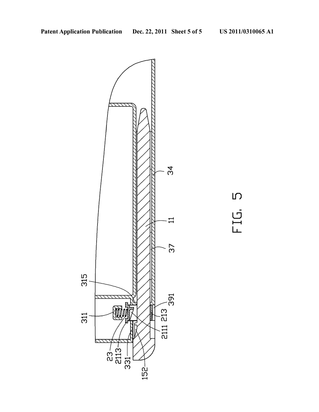 STYLUS RETAINING MECHANISM FOR PORTABLE ELECTRONIC DEVICE - diagram, schematic, and image 06