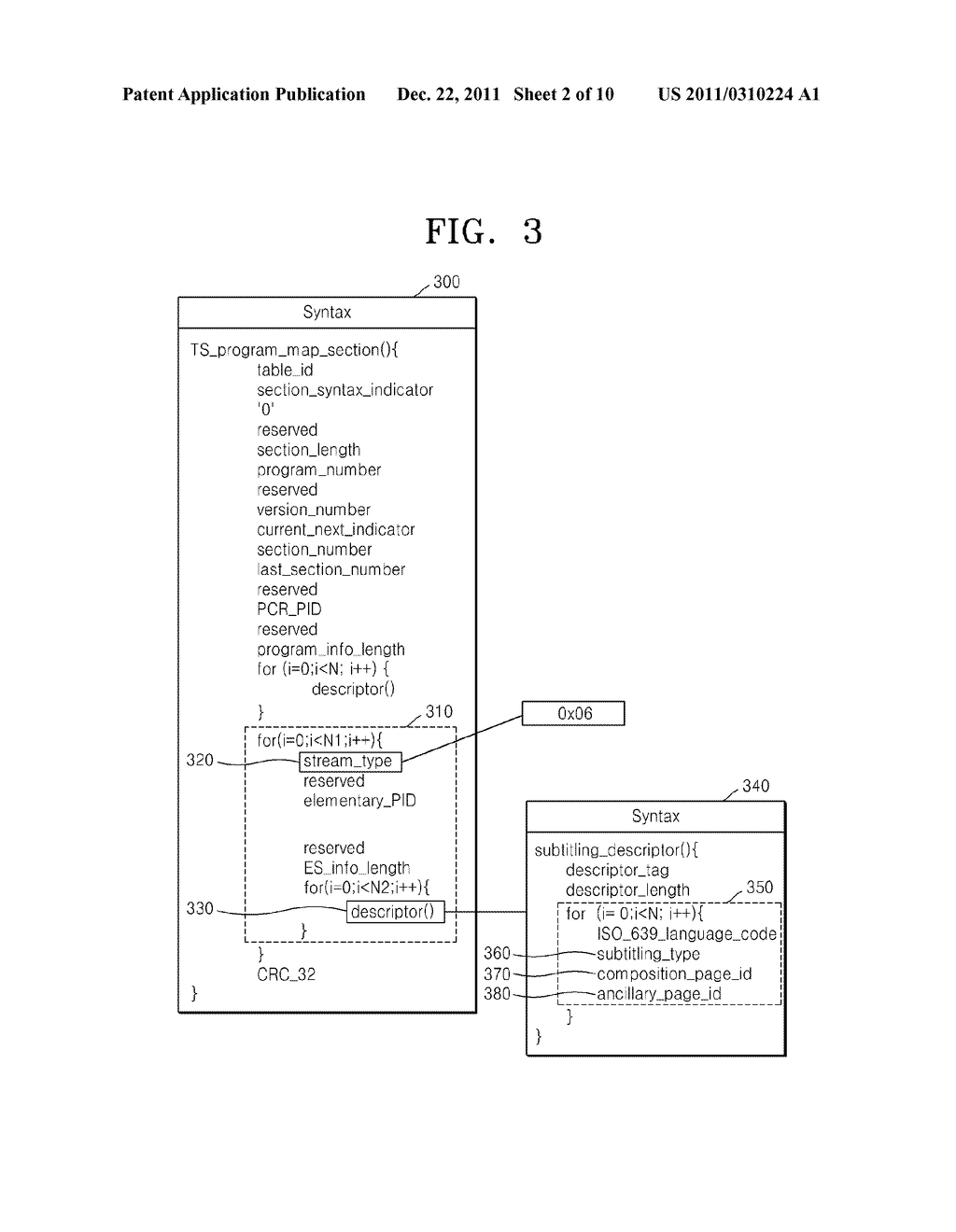 METHOD AND APPARATUS FOR PROVIDING DIGITAL BROADCASTING SERVICE WITH     3-DIMENSIONAL SUBTITLE - diagram, schematic, and image 03