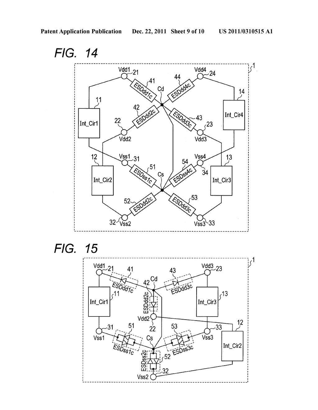 SEMICONDUCTOR INTEGRATED CIRCUIT INCLUDING INTERNAL CIRCUITS AND     ELECTROSTATIC DISCHARGE PROTECTION CIRCUITS - diagram, schematic, and image 10