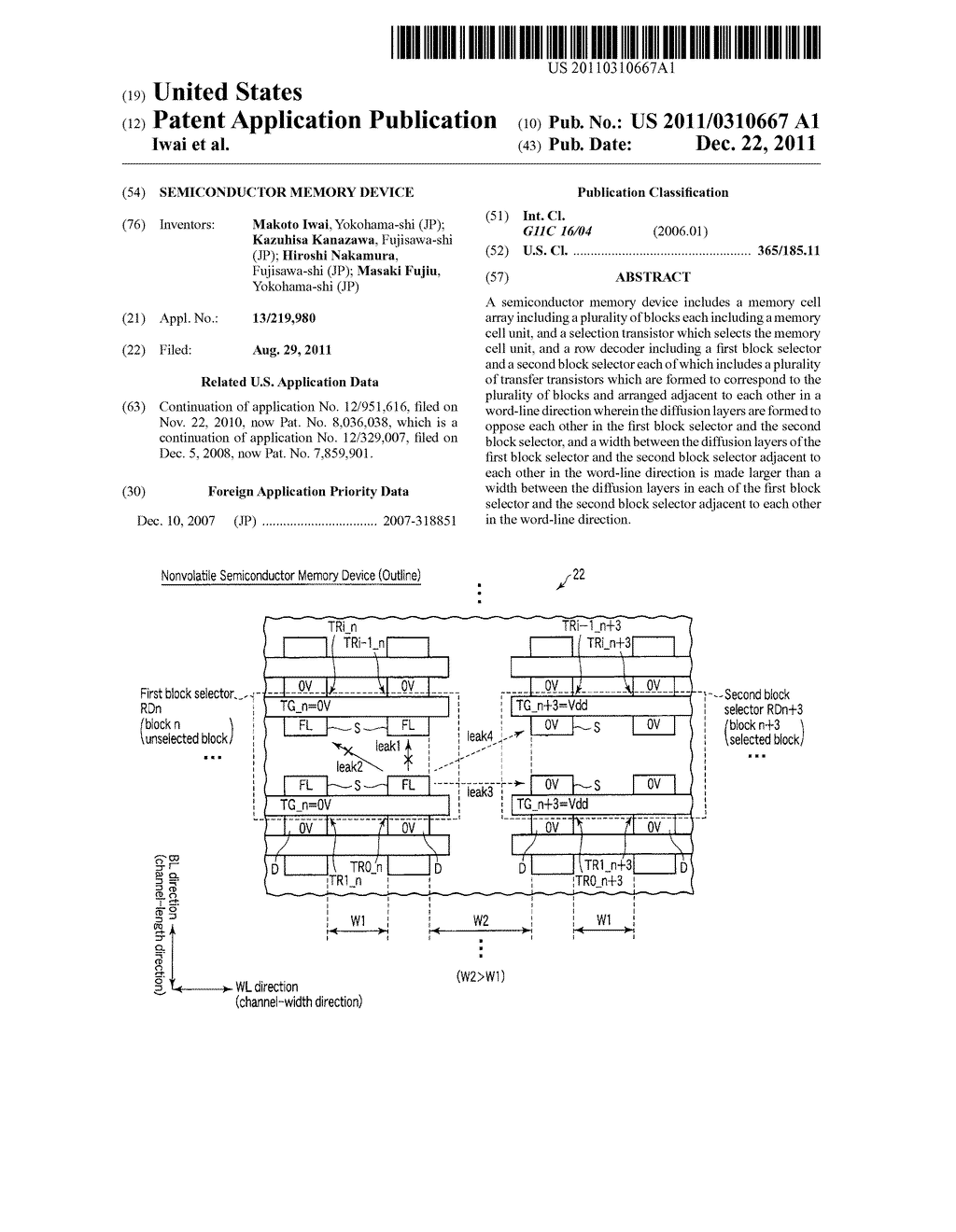 SEMICONDUCTOR MEMORY DEVICE - diagram, schematic, and image 01