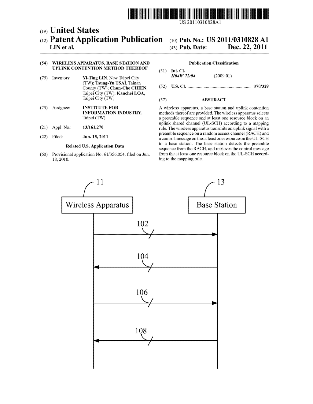 WIRELESS APPARATUS, BASE STATION AND UPLINK CONTENTION METHOD THEREOF - diagram, schematic, and image 01