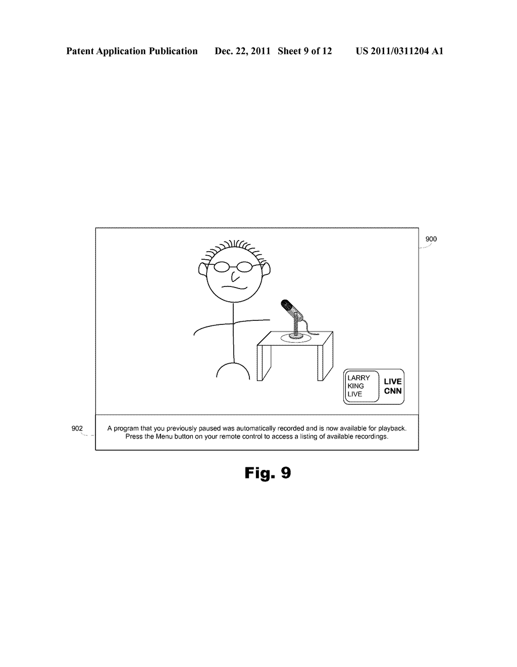 SYSTEMS AND METHODS FOR AUTOMATICALLY CONVERTING MEDIA CONTENT STREAM DATA     ACCUMULATED DURING A PAUSE OF PLAYBACK FROM A BUFFER TO A PERMANENT     RECORDING - diagram, schematic, and image 10