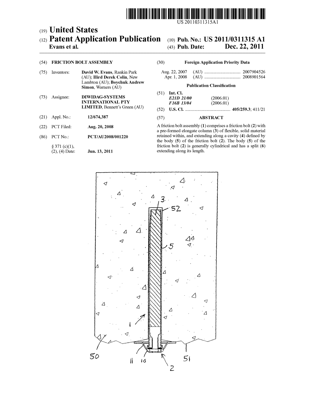 Friction Bolt Assembly - diagram, schematic, and image 01