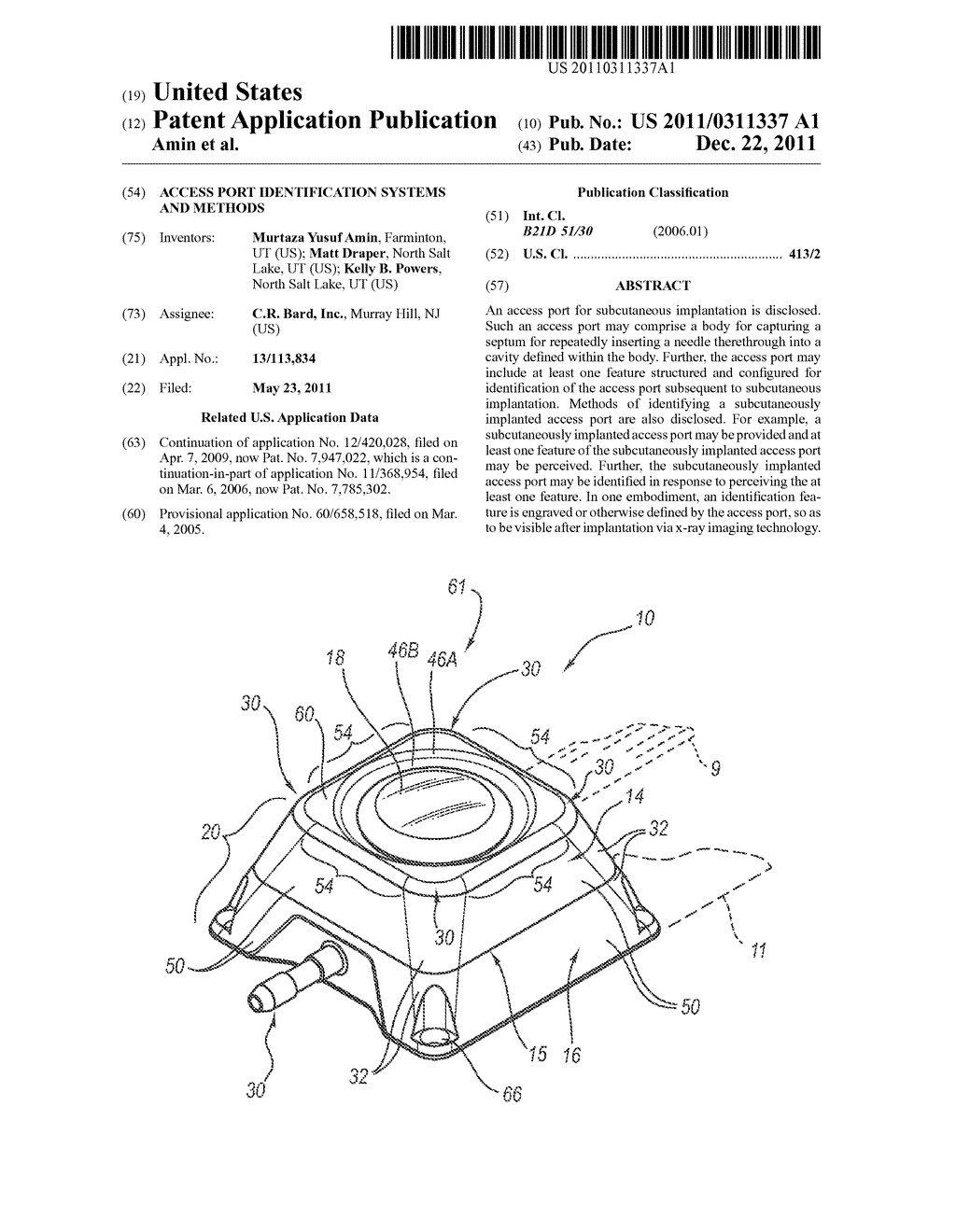 ACCESS PORT IDENTIFICATION SYSTEMS AND METHODS - diagram, schematic, and image 01