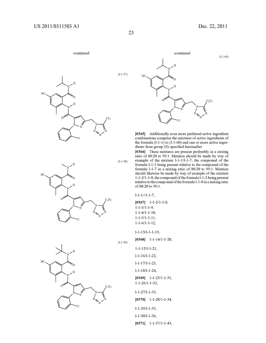 Active ingredient combinations having insecticidal and acaricidal     properties - diagram, schematic, and image 24