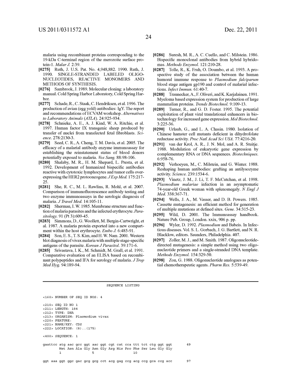 NUCLEOTIDE AND AMINO ACID SEQUENCES ENCODING AN EXPORTED PROTEIN 1 DERIVED     FROM PLASMODIUM VIVAX AND USES THEREOF - diagram, schematic, and image 27