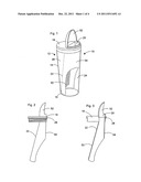 Portable hand-held container for dispensing a food mixture diagram and image