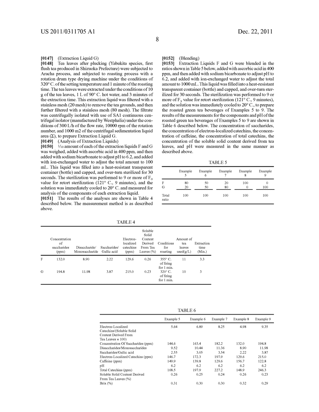 ROASTED GREEN TEA BEVERAGE PACKED IN CONTAINER - diagram, schematic, and image 09