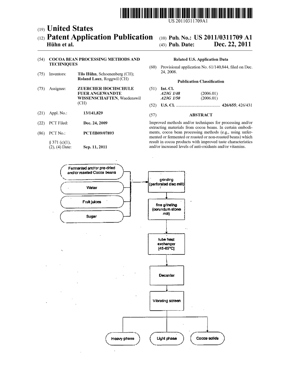 COCOA BEAN PROCESSING METHODS AND TECHNIQUES - diagram, schematic, and image 01