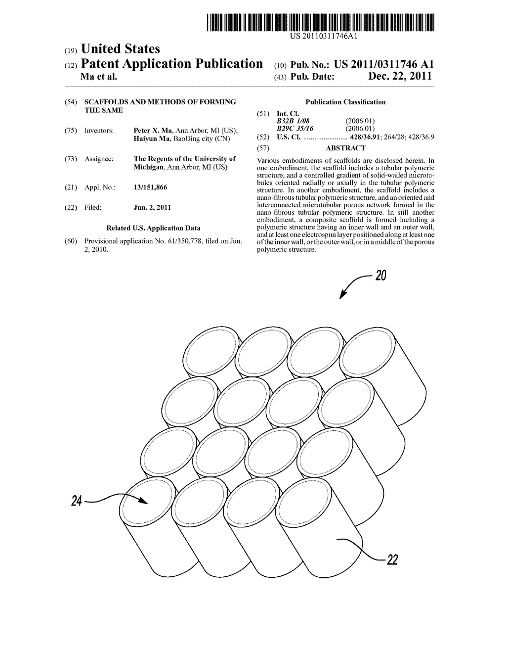 SCAFFOLDS AND METHODS OF FORMING THE SAME - diagram, schematic, and image 01