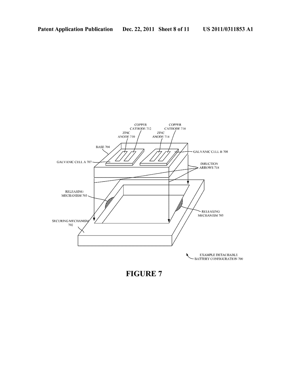 ELECTROCHEMICAL CELL SYSTEM AND APPARATUS TO PROVIDE ENERGY TO A PORTABLE     ELECTRONIC DEVICE - diagram, schematic, and image 09