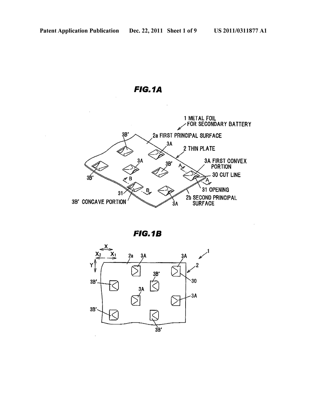 Metal foil for secondary battery and secondary battery - diagram, schematic, and image 02