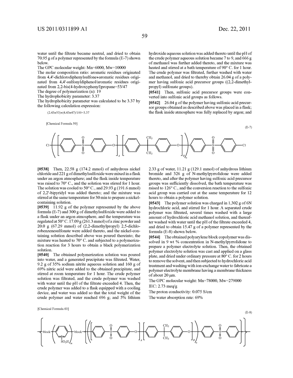 POLYMER, POLYARYLENE BLOCK COPOLYMER, POLYELECTROLYTE, POLYELECTROLYTE     MEMBRANE, AND FUEL CELL - diagram, schematic, and image 61