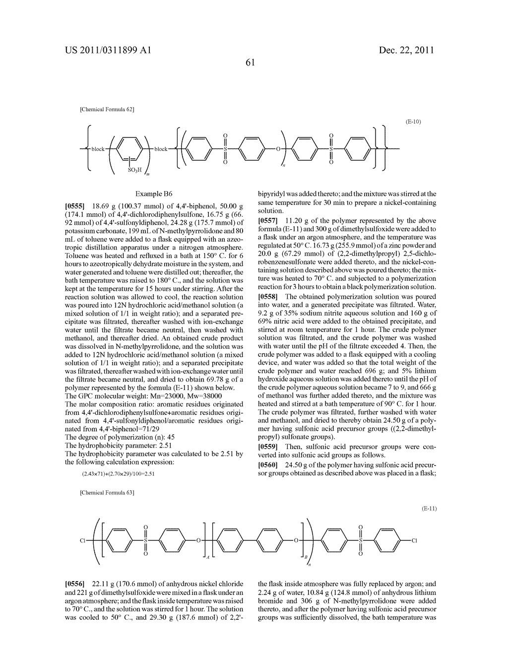 POLYMER, POLYARYLENE BLOCK COPOLYMER, POLYELECTROLYTE, POLYELECTROLYTE     MEMBRANE, AND FUEL CELL - diagram, schematic, and image 63