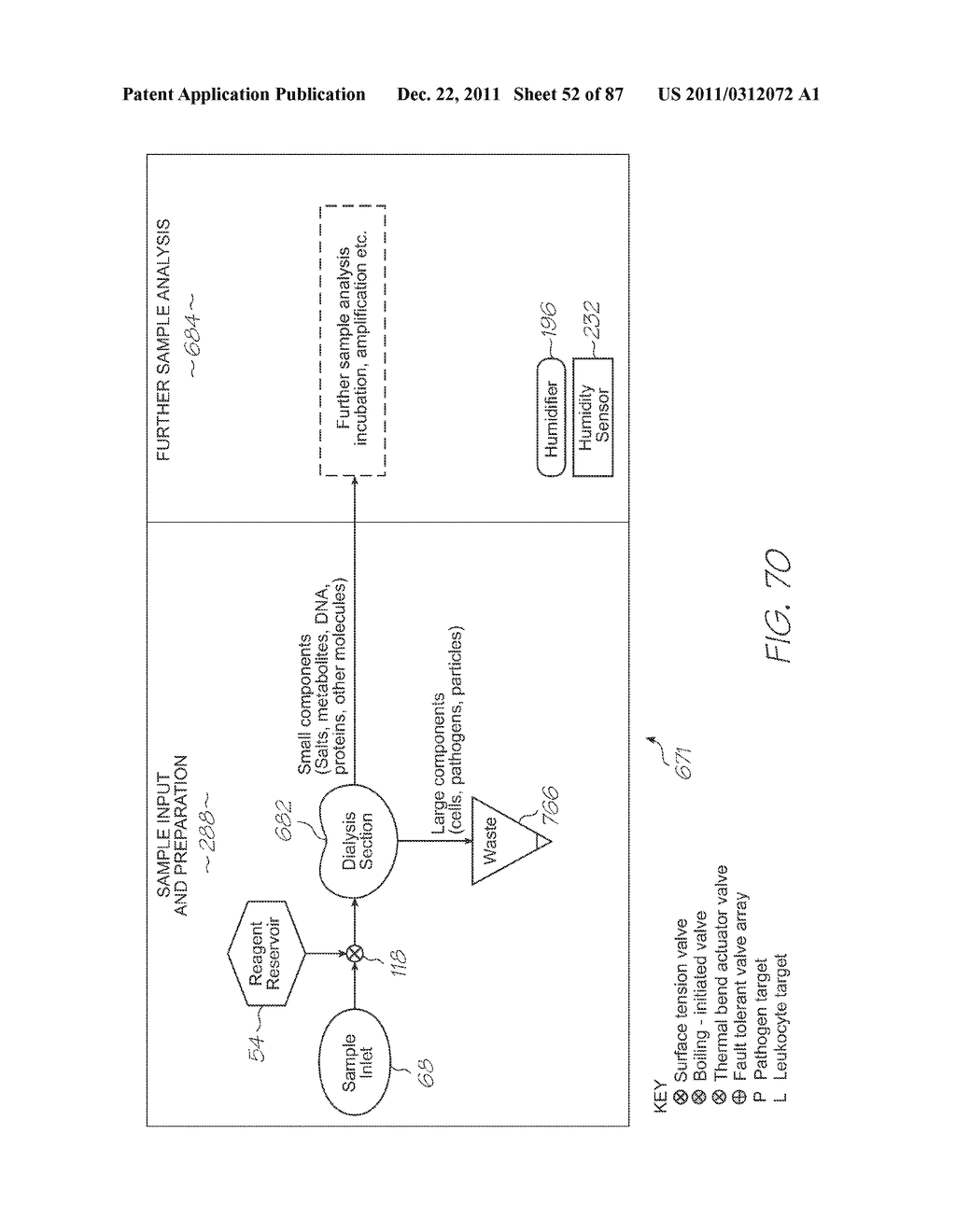 MICROFLUIDIC DEVICE WITH SURFACE MICRO-MACHINED CHIPS AND INTERCONNECTING     CAP - diagram, schematic, and image 53
