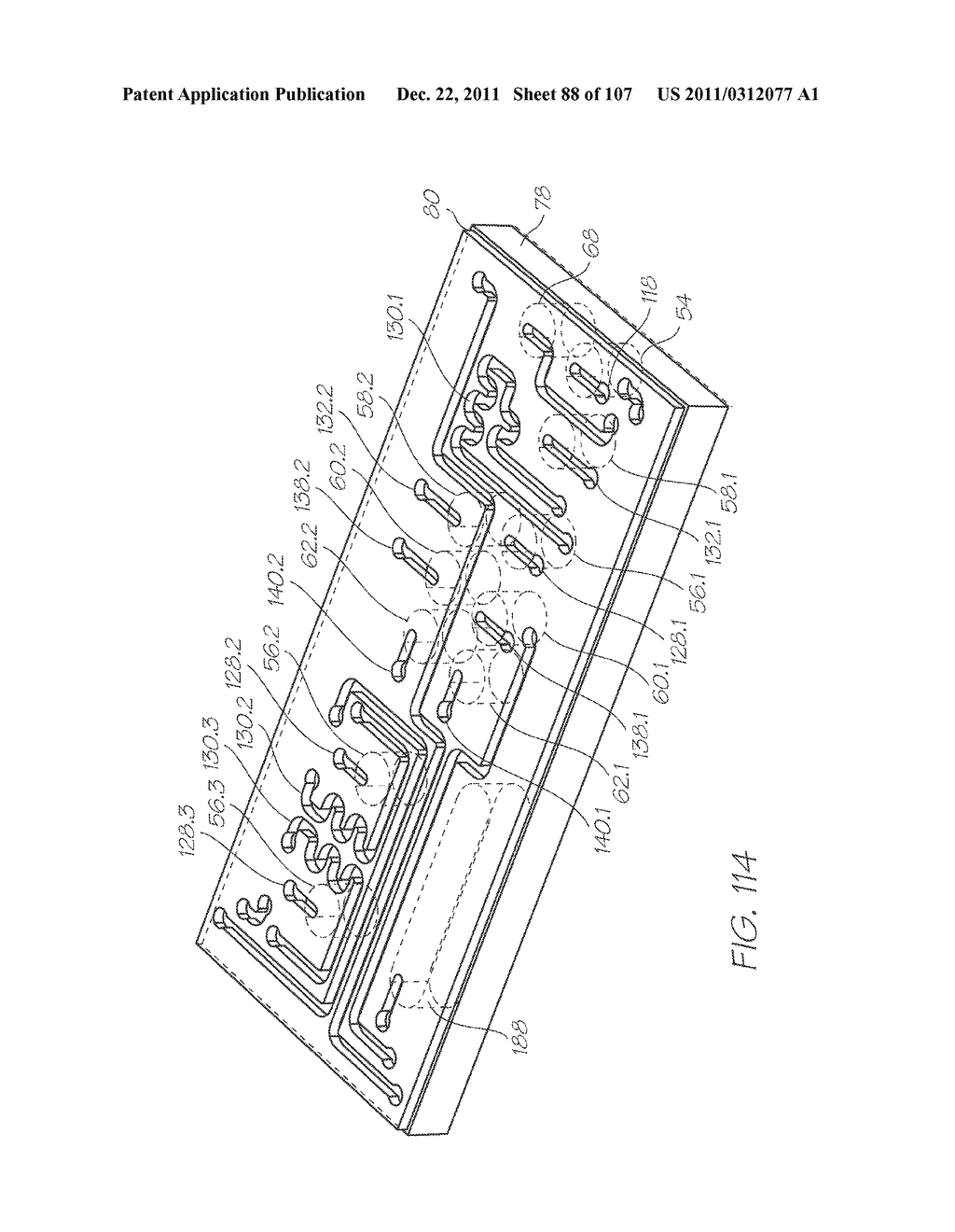 LOC DEVICE FOR ELECTROCHEMILUMINESCENT DETECTION OF TARGET NUCLEIC ACID     SEQUENCES IN A FLUID WITH CALIBRATION CHAMBER CONTAINING PROBES DESIGNED     TO BE NON-COMPLEMENTARY WITH ANY NUCLEIC ACID SEQUENCES IN THE FLUID - diagram, schematic, and image 89