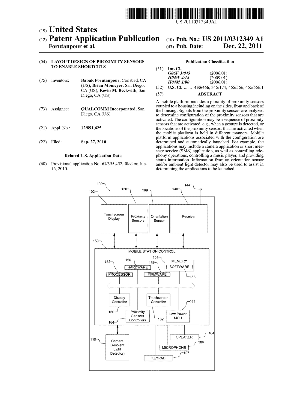 LAYOUT DESIGN OF PROXIMITY SENSORS TO ENABLE SHORTCUTS - diagram, schematic, and image 01