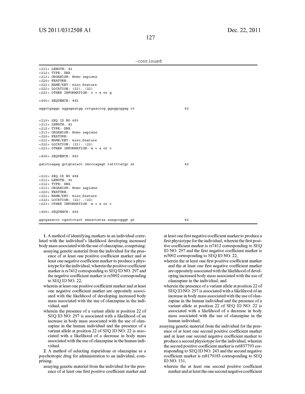 PHYSIOGENOMIC METHOD FOR PREDICTING DIABETES AND METABOLIC SYNDROMES     INDUCED BY PSYCHOTROPIC DRUGS - diagram, schematic, and image 128