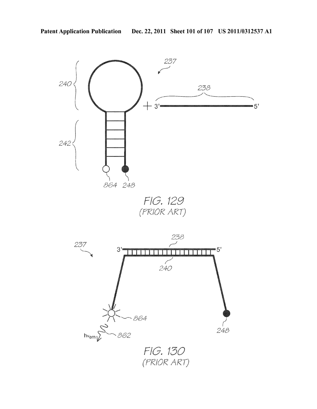 LOC DEVICE FOR AMPLIFYING AND DETECTING TARGET NUCLEIC ACID SEQUENCES     USING ELECTROCHEMILUMINESCENT RESONANT ENERGY TRANSFER, LINEAR PROBES     WITH COVALENTLY ATTACHED PRIMERS - diagram, schematic, and image 102