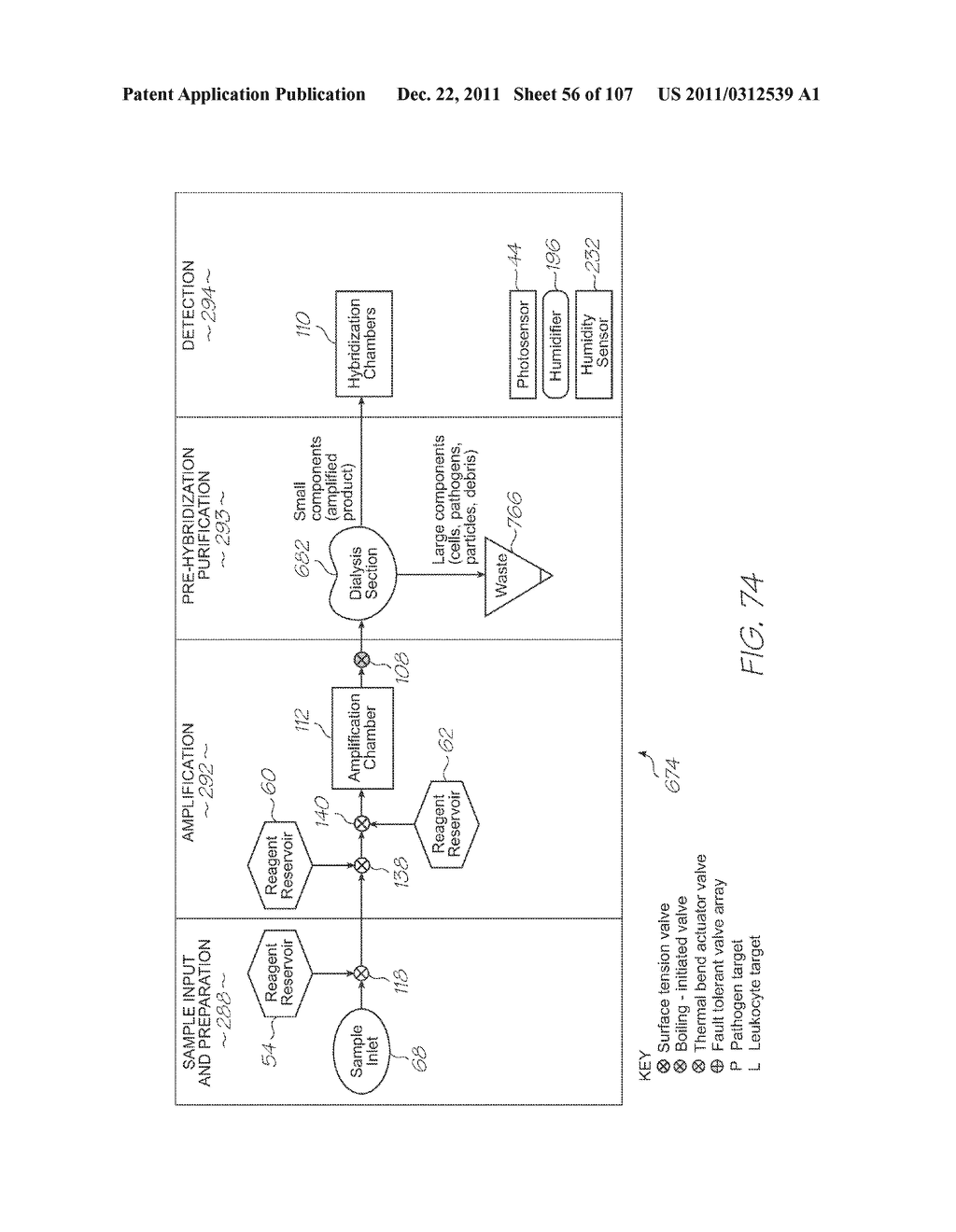 LOC DEVICE WITH ELECTROCHEMILUMINESCENT PROBES FOR DETECTING TARGETS IN A     FLUID AND A POSITIVE CONTROL PROBE WITHOUT A QUENCHER FOR LUMINOPHORE     EMISSIONS - diagram, schematic, and image 57