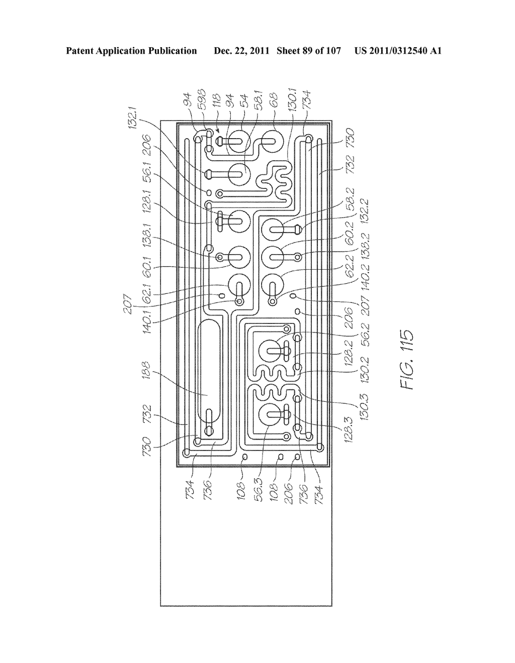 LOC DEVICE FOR DETECTING TARGET NUCLEIC ACID SEQUENCES USING     ELECTROCHEMILUMINESCENT PROBES AND CALIBRATION PROBES LACKING A     LUMINOPHORE - diagram, schematic, and image 90