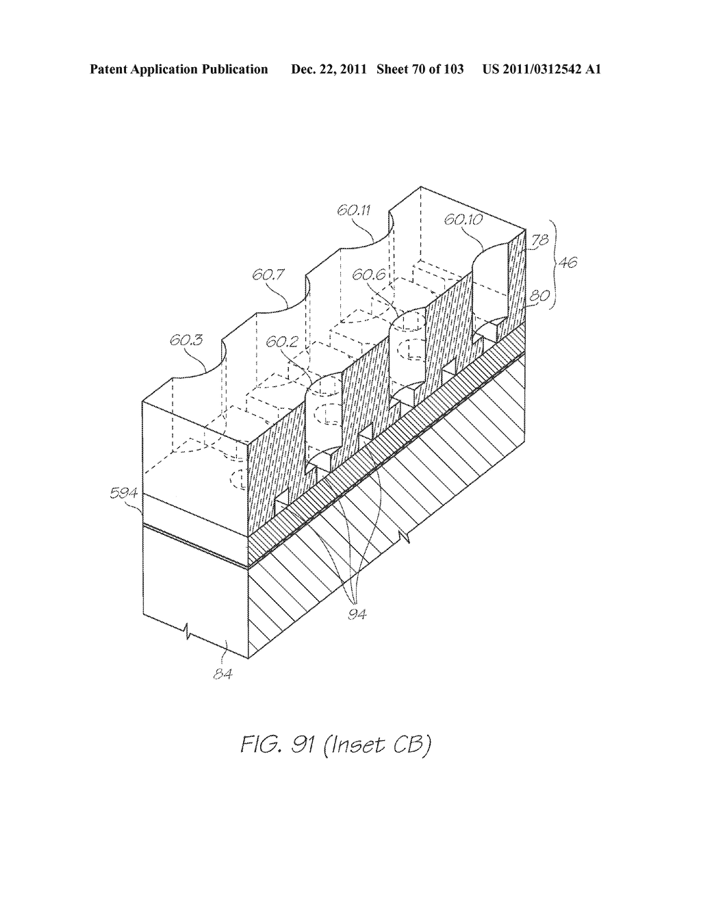 GENETIC ANALYSIS LOC WITH HYBRIDIZATION ARRAY WITH CALIBRATION CHAMBER     CONTAINING CHAMBER WITH A BLOCKED INLET SPOTTED WITH REPORTER - diagram, schematic, and image 71