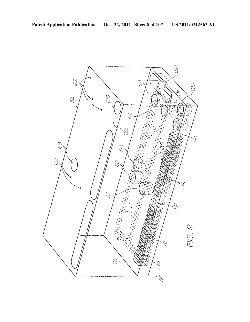 LOC DEVICE FOR DETECTING TARGET NUCLEIC ACID SEQUENCES IN A FLUID USING     HYBRIDIZATION CHAMBER ARRAY AND NEGATIVE CONTROL CHAMBER CONTAINING     ELECTROCHEMILUMINESCENT PROBE DESIGNED TO BE NON-COMPLEMENTARY TO ANY     SEQUENCE IN THE FLUID - diagram, schematic, and image 09