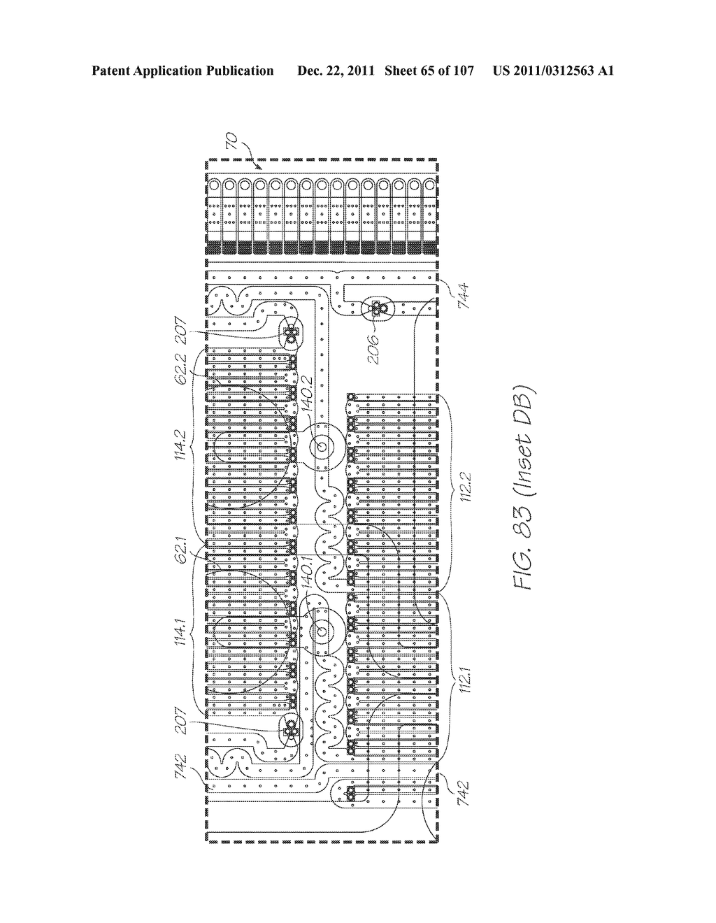 LOC DEVICE FOR DETECTING TARGET NUCLEIC ACID SEQUENCES IN A FLUID USING     HYBRIDIZATION CHAMBER ARRAY AND NEGATIVE CONTROL CHAMBER CONTAINING     ELECTROCHEMILUMINESCENT PROBE DESIGNED TO BE NON-COMPLEMENTARY TO ANY     SEQUENCE IN THE FLUID - diagram, schematic, and image 66