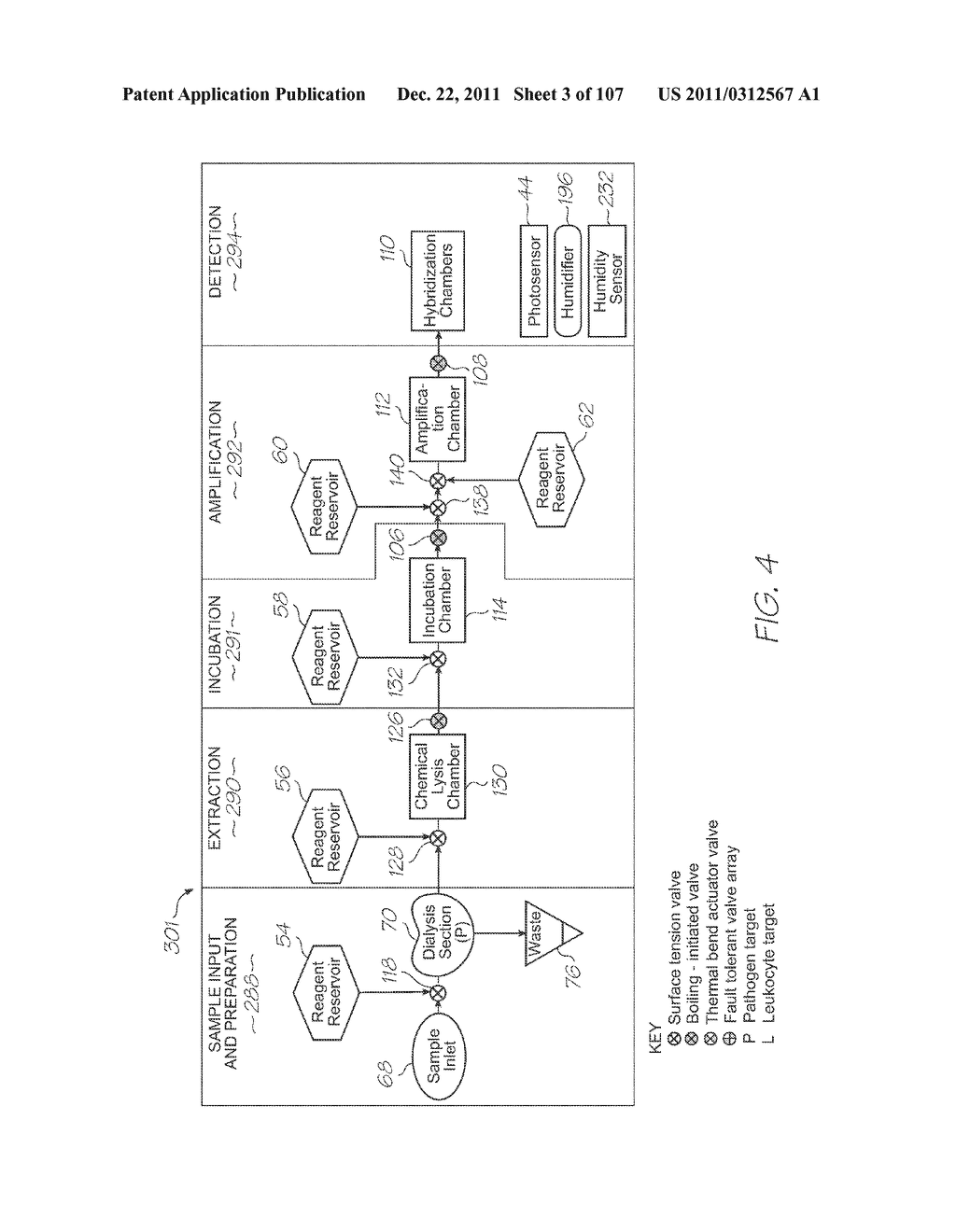 LOC DEVICE FOR ELECTROCHEMILUMINESCENT DETECTION OF TARGET NUCLEIC ACID     SEQUENCES USING HYBRIDIZATION CHAMBER ARRAY AND NEGATIVE CONTROL CHAMBER     WITHOUT PROBES - diagram, schematic, and image 04