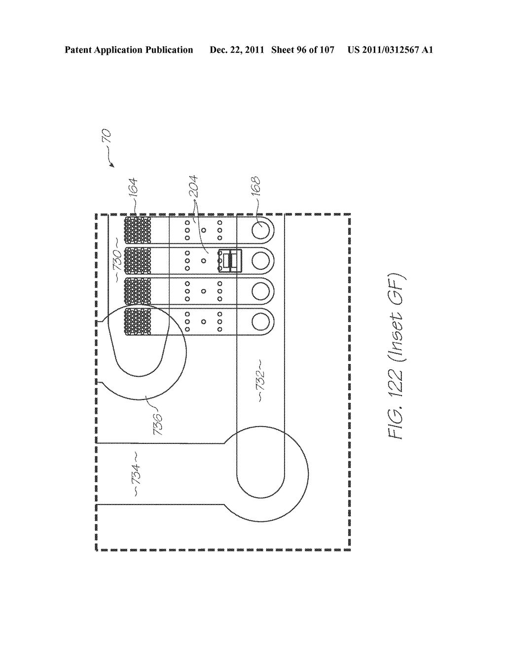 LOC DEVICE FOR ELECTROCHEMILUMINESCENT DETECTION OF TARGET NUCLEIC ACID     SEQUENCES USING HYBRIDIZATION CHAMBER ARRAY AND NEGATIVE CONTROL CHAMBER     WITHOUT PROBES - diagram, schematic, and image 97