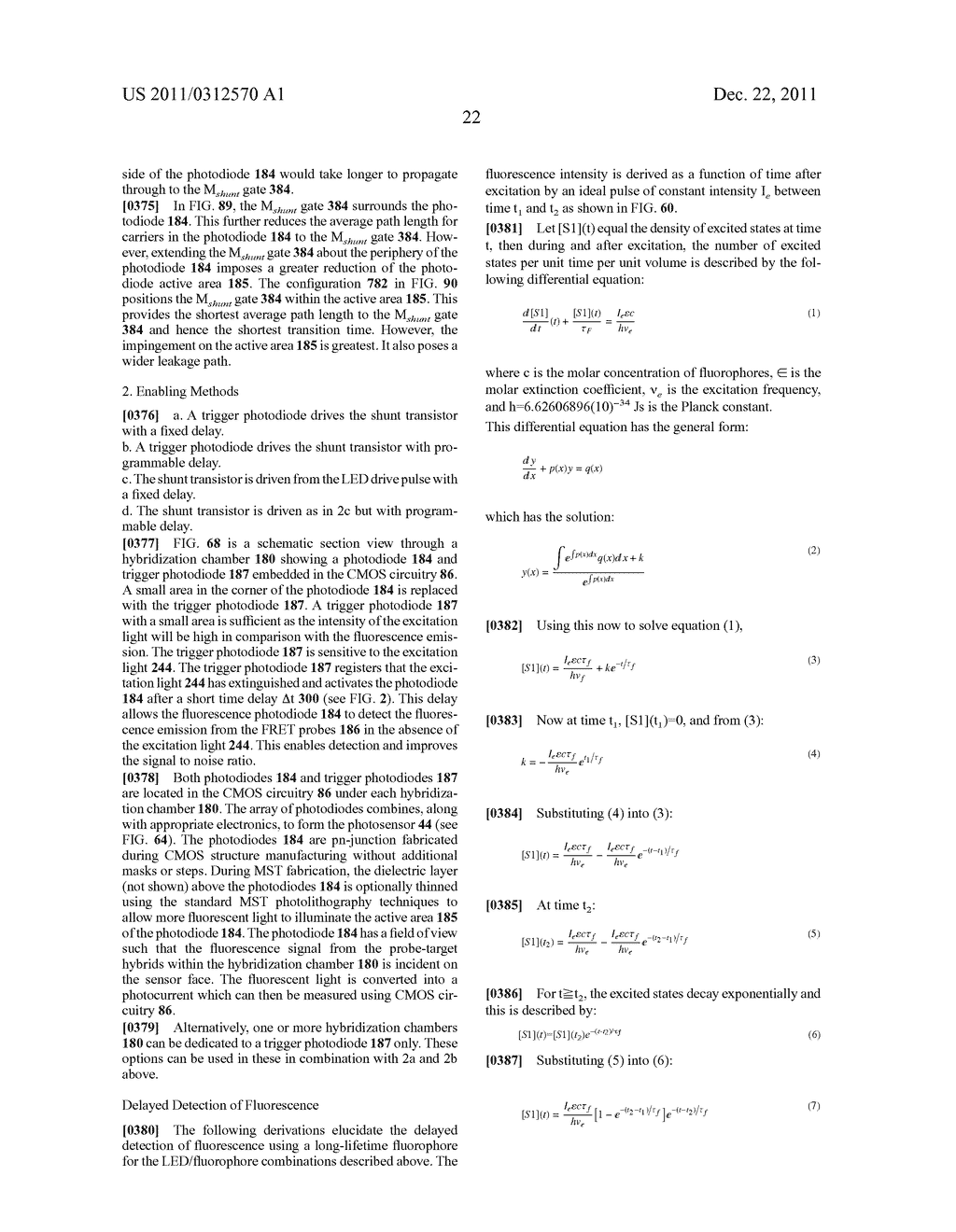 MICROFLUIDIC DEVICE FOR DETECTING TARGET NUCLEIC ACID SEQUENCES WITH     PROBES HAVING LONG FLUORESCENCE LIFETIME FLUOROPHORES - diagram, schematic, and image 92