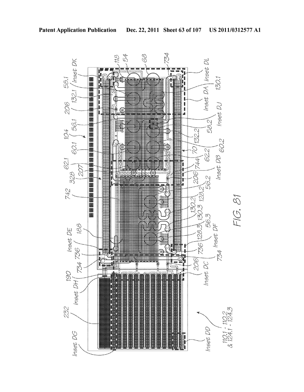 TEST MODULE WITH LOW-VOLUME HYBRIDIZATION CHAMBERS AND REAGENT RESERVOIR     FOR ELECTROCHEMILUMINESCENT DETECTION OF TARGET NUCLEIC ACID SEQUENCES - diagram, schematic, and image 64