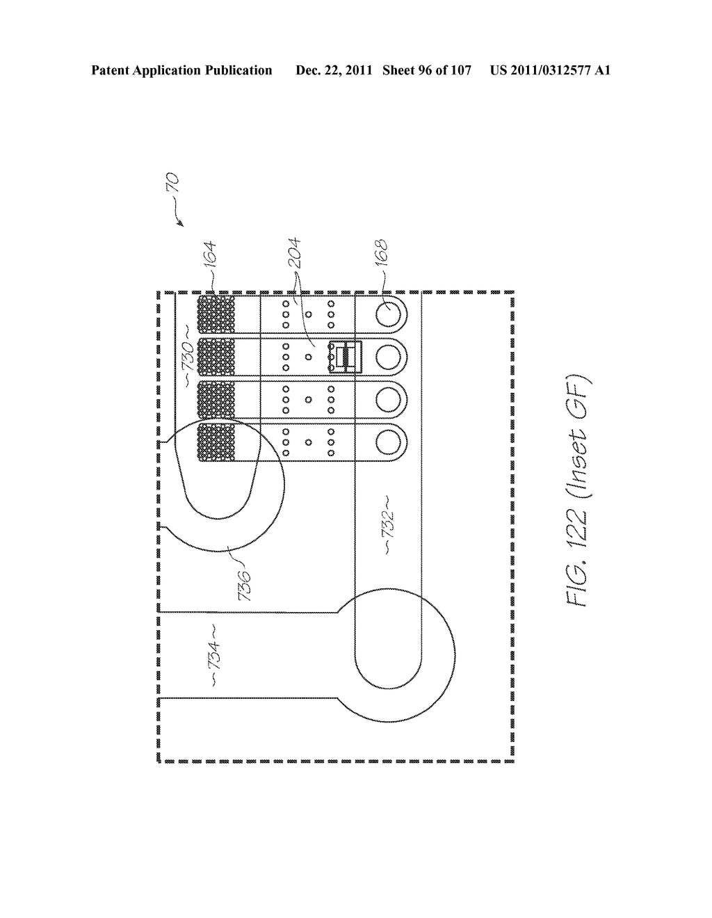 TEST MODULE WITH LOW-VOLUME HYBRIDIZATION CHAMBERS AND REAGENT RESERVOIR     FOR ELECTROCHEMILUMINESCENT DETECTION OF TARGET NUCLEIC ACID SEQUENCES - diagram, schematic, and image 97