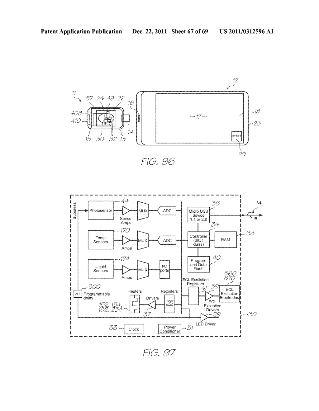 MICROFLUIDIC DEVICE WITH SURFACE TENSION VALVE AT REAGENT RESERVOIR OUTLET - diagram, schematic, and image 68