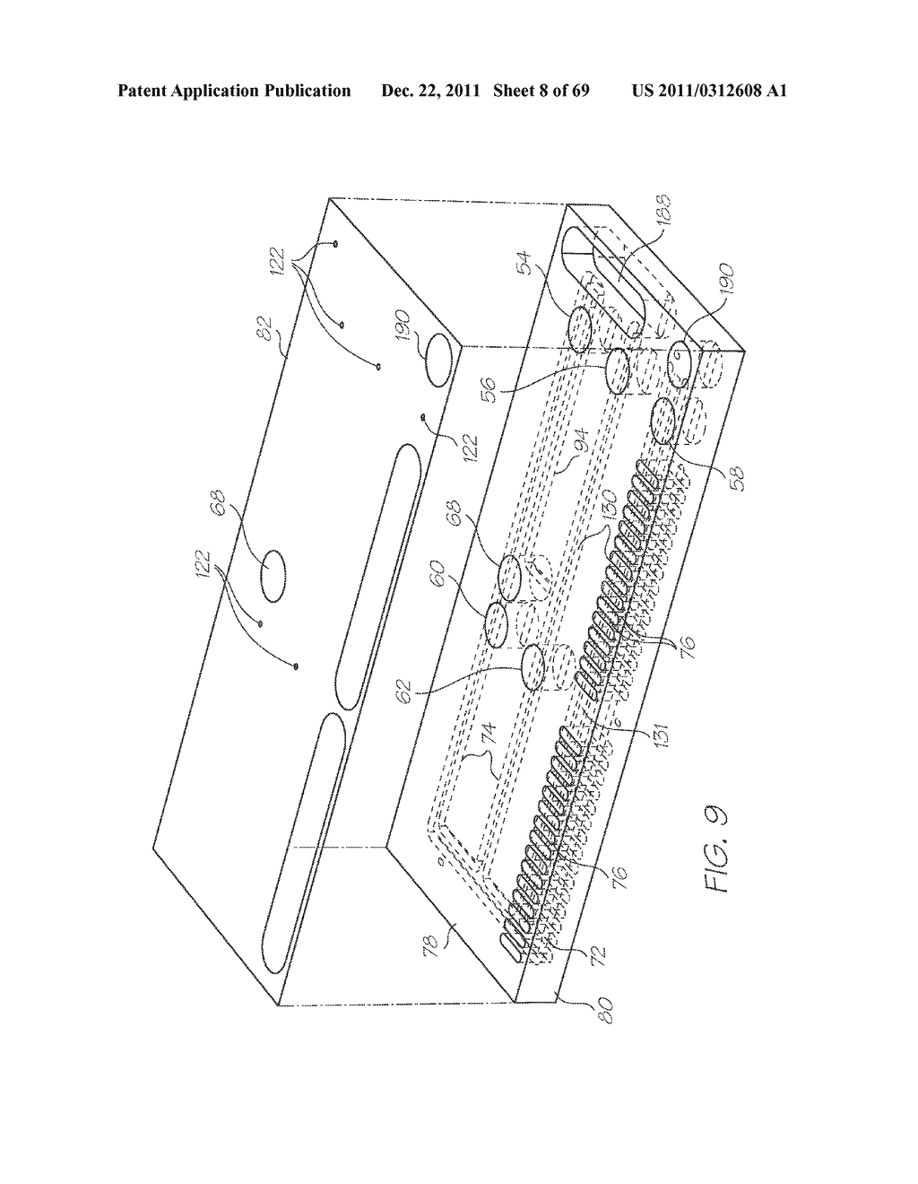 TEST MODULE WITH LOW-VOLUME HYBRIDIZATION CHAMBER AND LOW-VOLUME REAGENT     RESERVOIR - diagram, schematic, and image 09