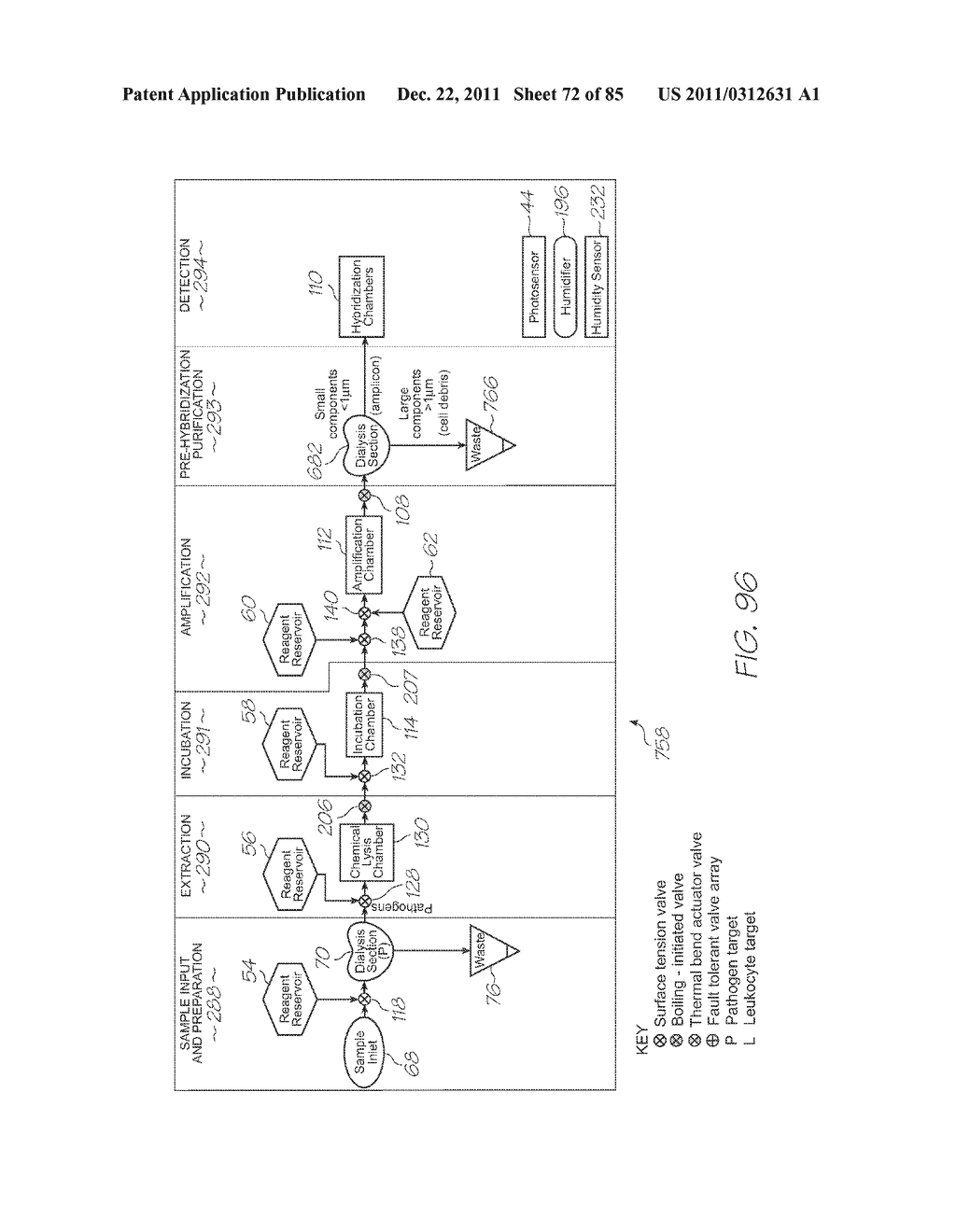 GENETIC ANALYSIS LOC WITH NON-SPECIFIC NUCLEIC ACID AMPLIFICATION SECTION     AND SUBSEQUENT SPECIFIC AMPLIFICATION OF PARTICULAR SEQUENCES IN A     SEPARATE SECTION - diagram, schematic, and image 73