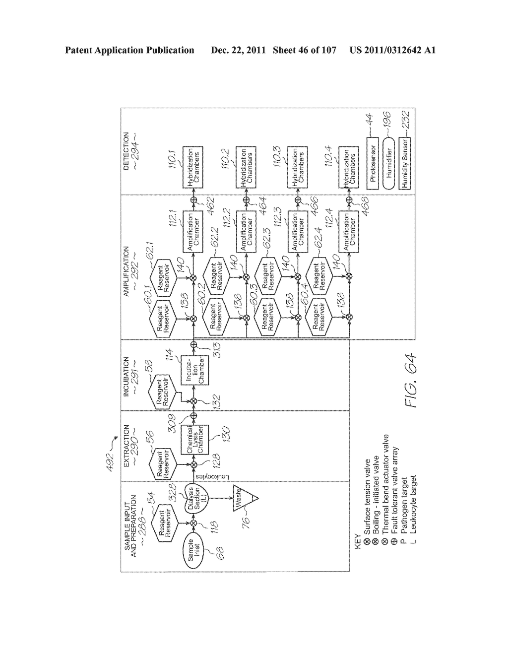 MICROFLUIDIC DEVICE FOR DETECTION OF NUCLEIC ACID TARGETS WITH     ELECTROCHEMILUMINESCENT PROBES - diagram, schematic, and image 47