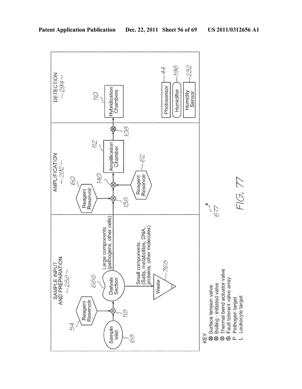 MICROFLUIDIC DEVICE FOR PCR AND PROBE HYBRIDIZATION - diagram, schematic, and image 57