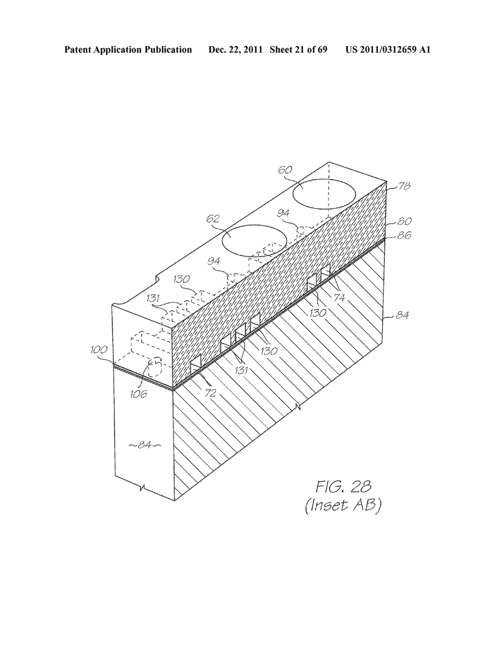 MICROFLUIDIC DEVICE WITH HYBRIDIZATION CHAMBERS AND CORRESPONDING     DIFFUSION BARRIERS - diagram, schematic, and image 22