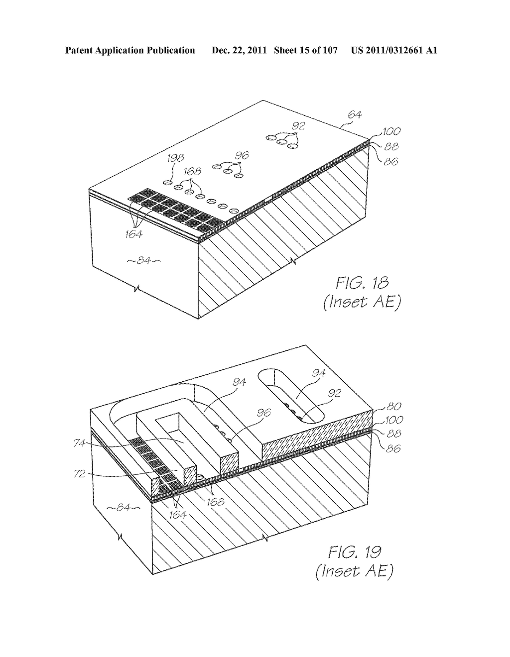 MICROFLUIDIC DEVICE WITH ARRAY OF CHAMBERS AND CORRESPONDING DIFFUSION     BARRIERS FOR ELECTROCHEMILUMINESCENT DETECTION OF TARGETS - diagram, schematic, and image 16