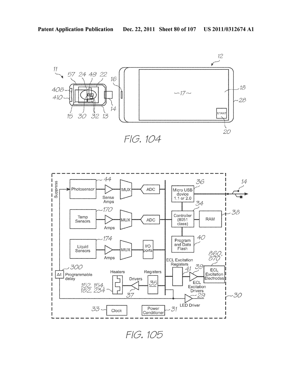 LOC DEVICE WITH INTEGRAL PHOTOSENSOR FOR ELECTROCHEMILUMINESCENCE BASED     DETECTION OF TARGETS - diagram, schematic, and image 81