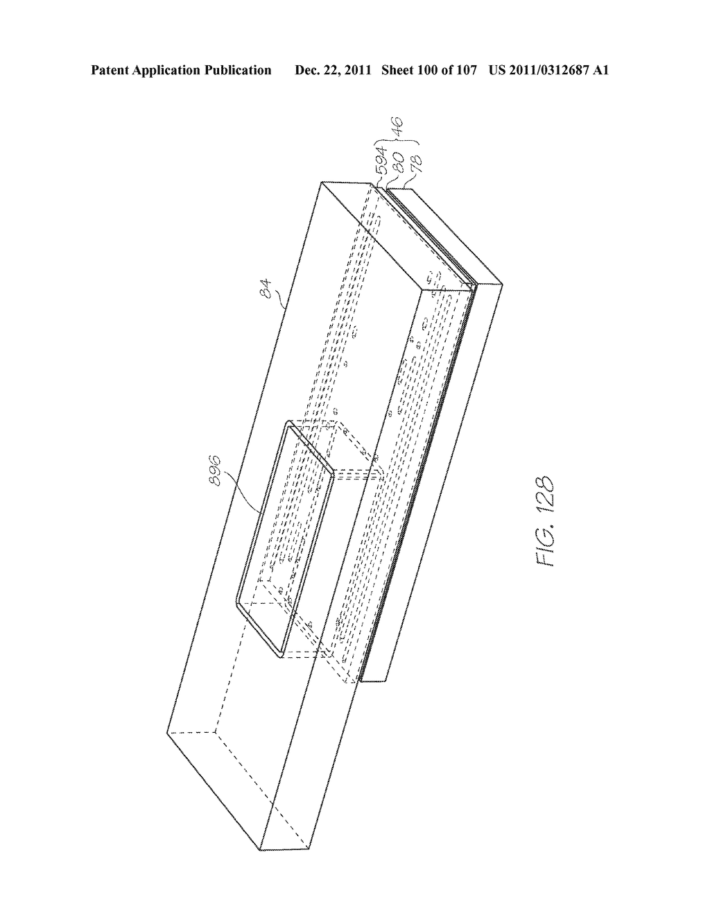 LOC DEVICE WITH LOW VOLUME HYBRIDIZATION CHAMBERS AND REAGENT RESERVOIRS     FOR GENETIC ANALYSIS USING ELECTROCHEMILUMINESCENT TARGET DETECTION - diagram, schematic, and image 101