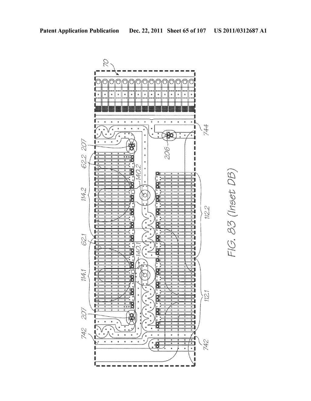 LOC DEVICE WITH LOW VOLUME HYBRIDIZATION CHAMBERS AND REAGENT RESERVOIRS     FOR GENETIC ANALYSIS USING ELECTROCHEMILUMINESCENT TARGET DETECTION - diagram, schematic, and image 66