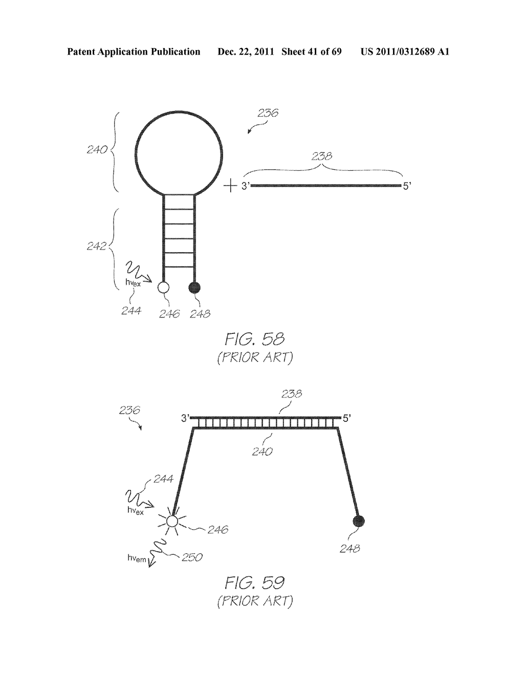 MICROFLUIDIC DEVICE WITH SENSOR-TRIGGERED PHOTODETECTION OF FLUORESCENT     PROBE-TARGET HYBRID - diagram, schematic, and image 42