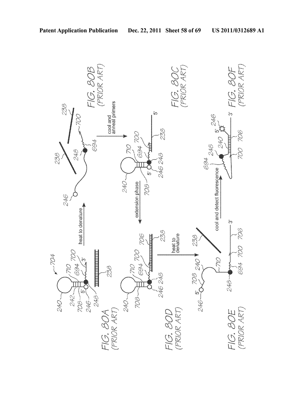 MICROFLUIDIC DEVICE WITH SENSOR-TRIGGERED PHOTODETECTION OF FLUORESCENT     PROBE-TARGET HYBRID - diagram, schematic, and image 59