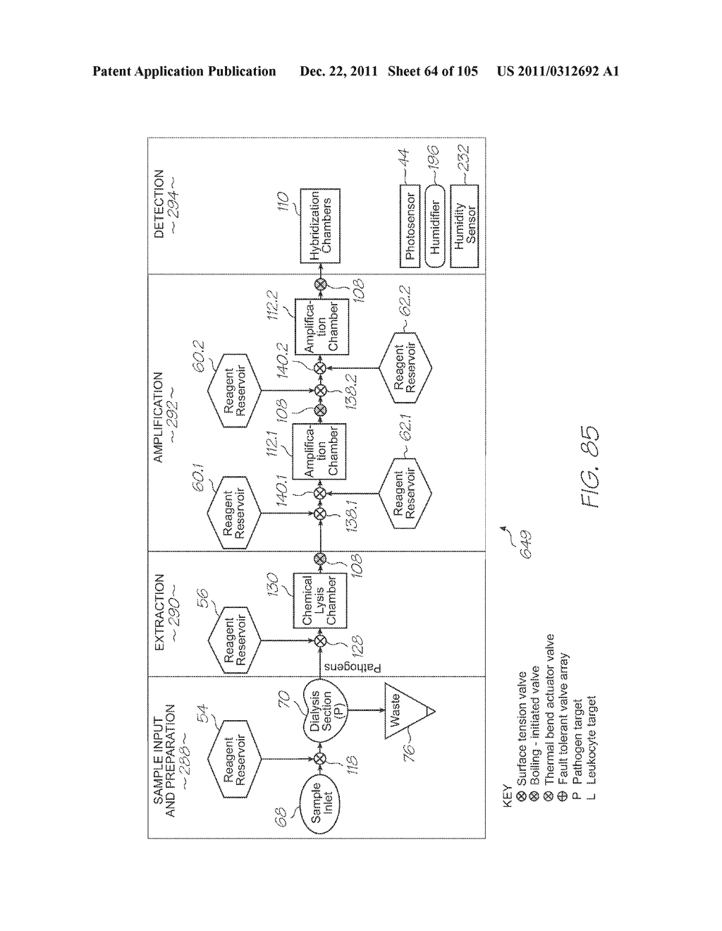 LOC DEVICE FOR PATHOGEN DETECTION WITH DIALYSIS, THERMAL LYSIS AND NUCLEIC     ACID AMPLIFICATION - diagram, schematic, and image 65